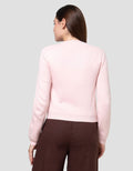 Nevada Crop Flat Knit Bow  Cardigan Wanita