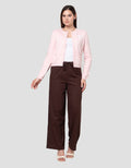 Nevada Crop Flat Knit Bow  Cardigan Wanita