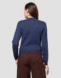Nevada Crop Flat Knit Bow  Cardigan Wanita