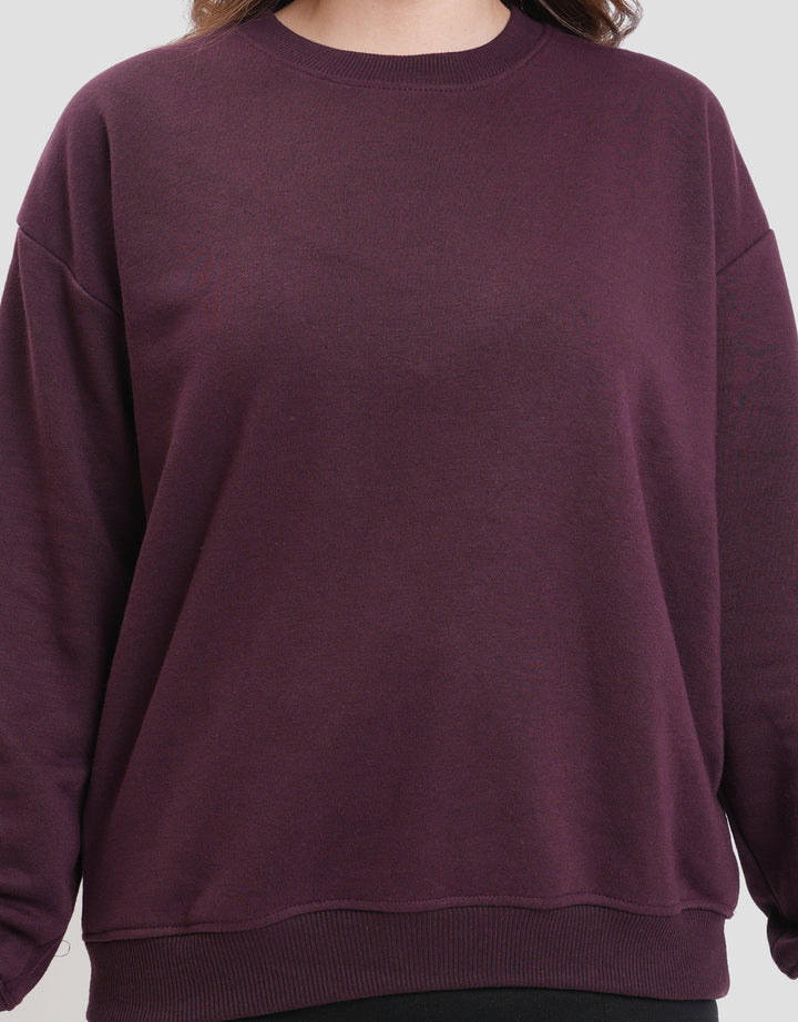 Nevada Solid Fleece Sweater Wanita