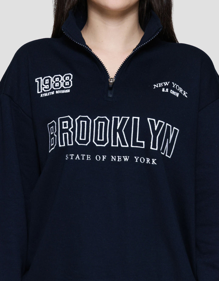 Nevada Reg French Zipper Brooklyn Sweater Wanita