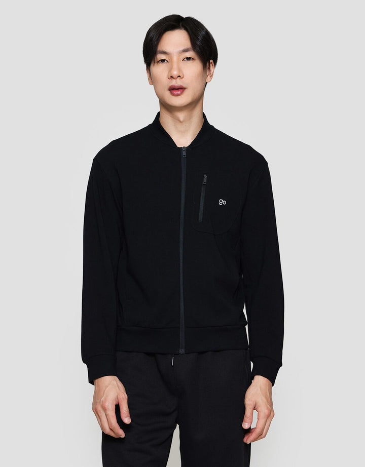 Suko Varsity Jaket Bomber Lengan Panjang Pria