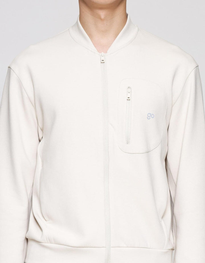 Suko Varsity Jaket Bomber Lengan Panjang Pria