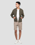 Suko Varsity Jaket Bomber Lengan Panjang Pria