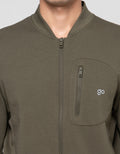 Suko Varsity Jaket Bomber Lengan Panjang Pria