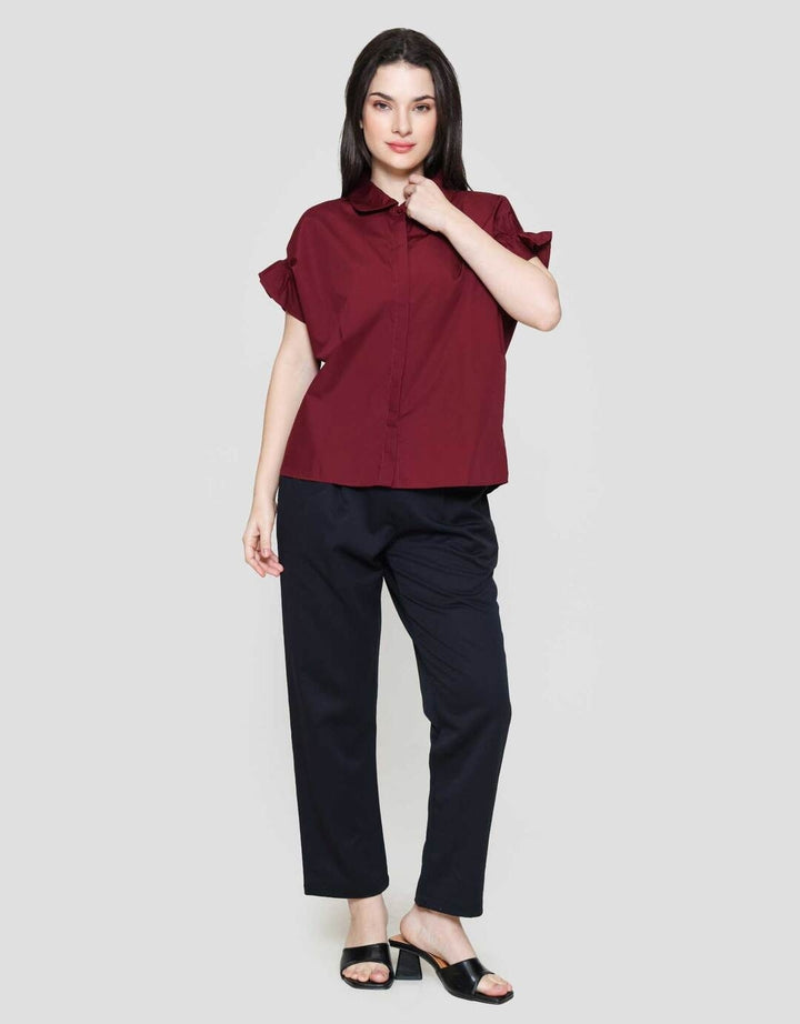 Connexion With Lengan Karet Kemeja Wanita