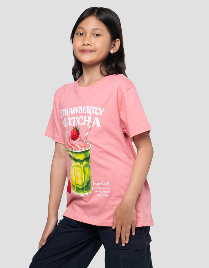 Nevada Sablon Dtf Matcha Kaos Anak Perempuan