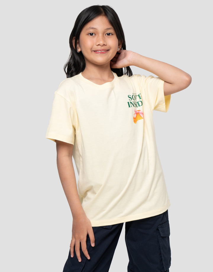 Nevada Sablon Croissant Kaos Anak Perempuan
