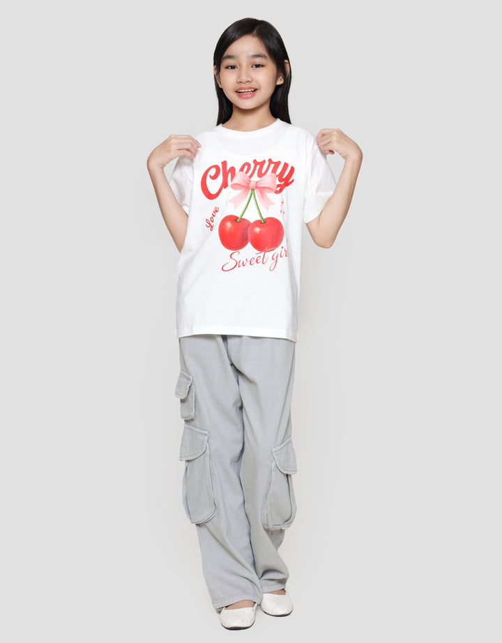 Nevada Sablon Fruit Kaos Anak Perempuan