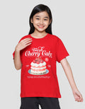 Nevada Sablon Cherry Fruit Kaos Anak Perempuan