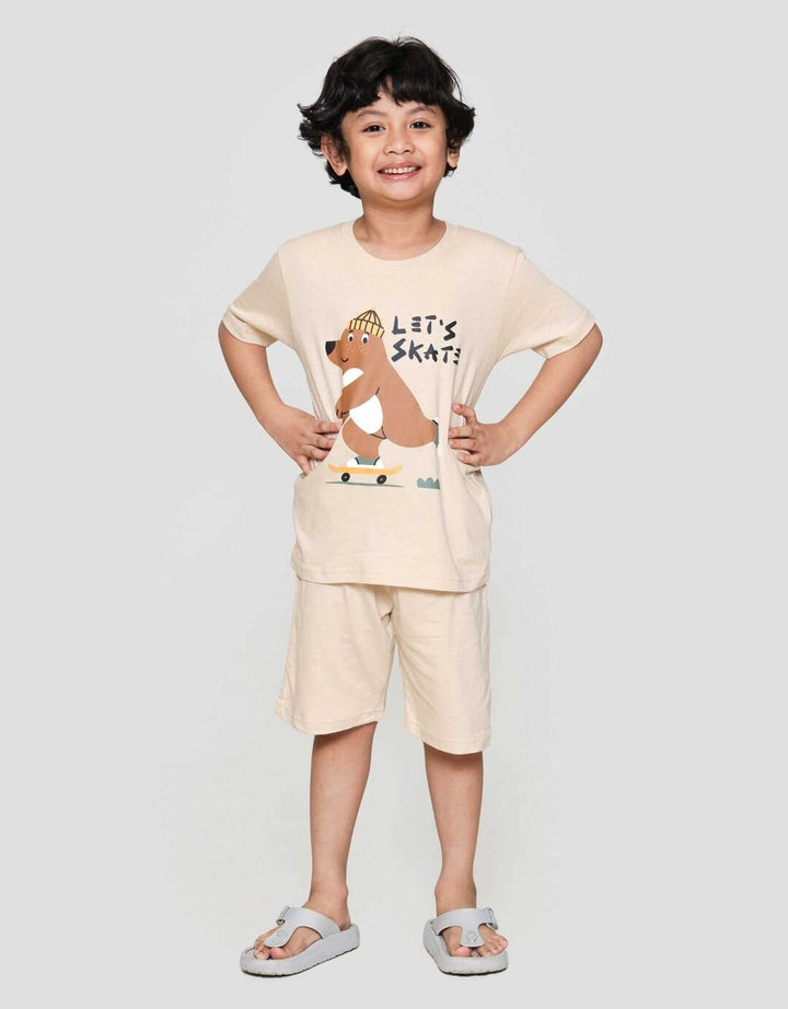 Little M Bear Lets Skate Pakaian Setelan Anak Laki-laki