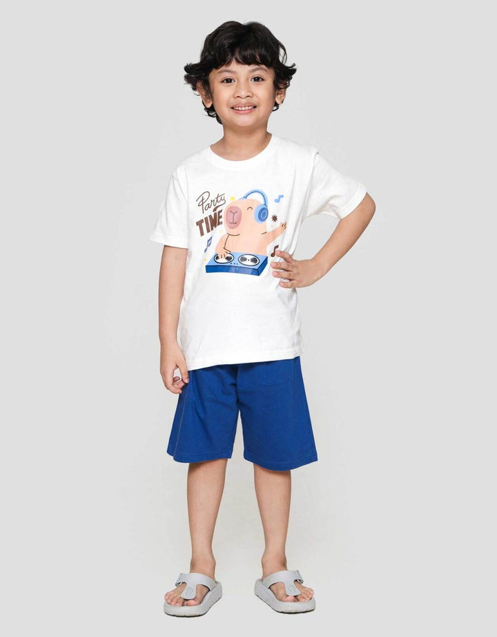 Little M Capybara Party Time Pakaian Setelan Anak Laki-laki