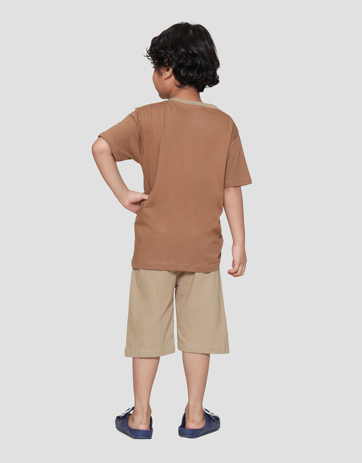 Little M Dino Explorer Pakaian Setelan Anak Laki-laki