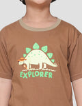 Little M Dino Explorer Pakaian Setelan Anak Laki-laki