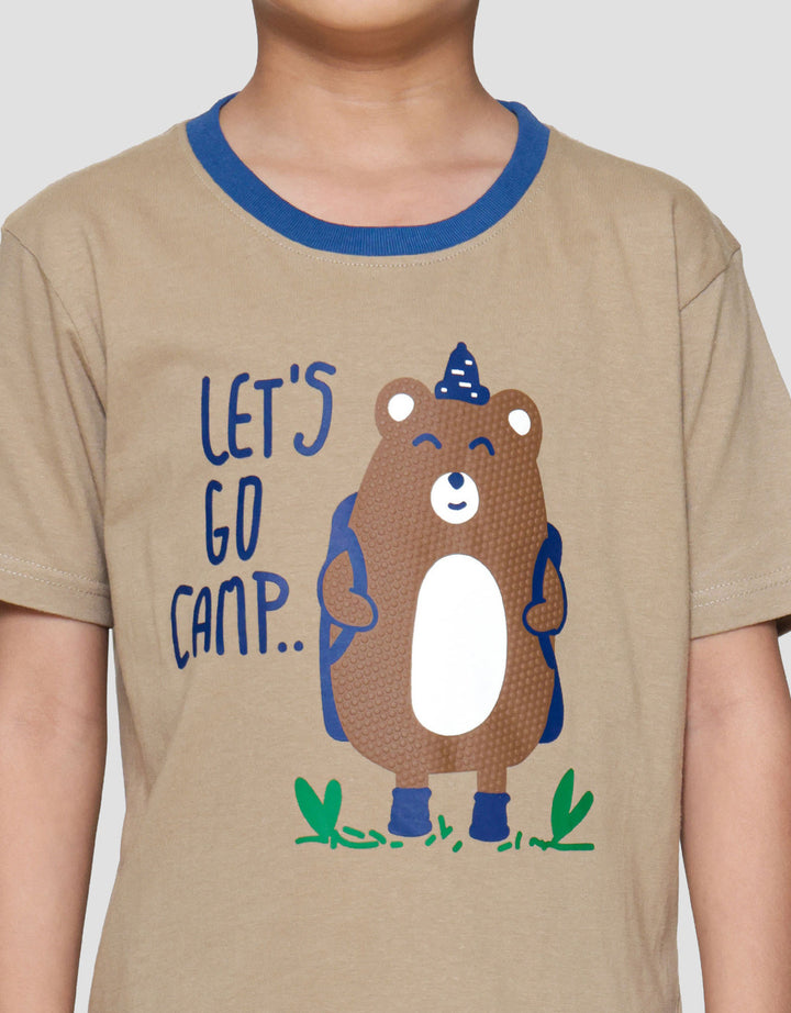 Little M Bear Lets Go Camp Pakaian Setelan Anak Laki-laki