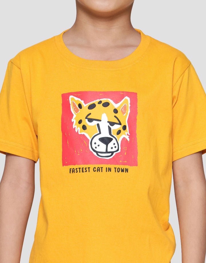 Little M Leopard Background Kotak Pakaian Setelan Anak Laki-laki