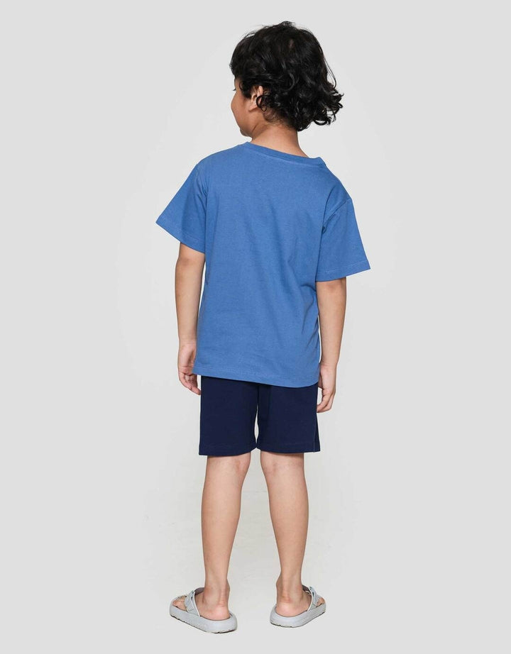 Little M Transport Plane Dada Kiri Pakaian Setelan Anak Laki-laki