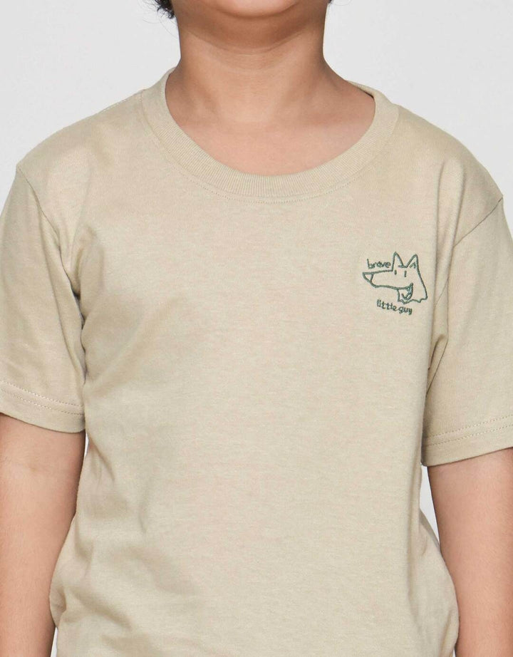 Little M Bordir Dog Brave Little Boy Pakaian Setelan Anak Laki-laki