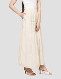Nevada Tier Rayon Crinckle Rok Panjang Wanita