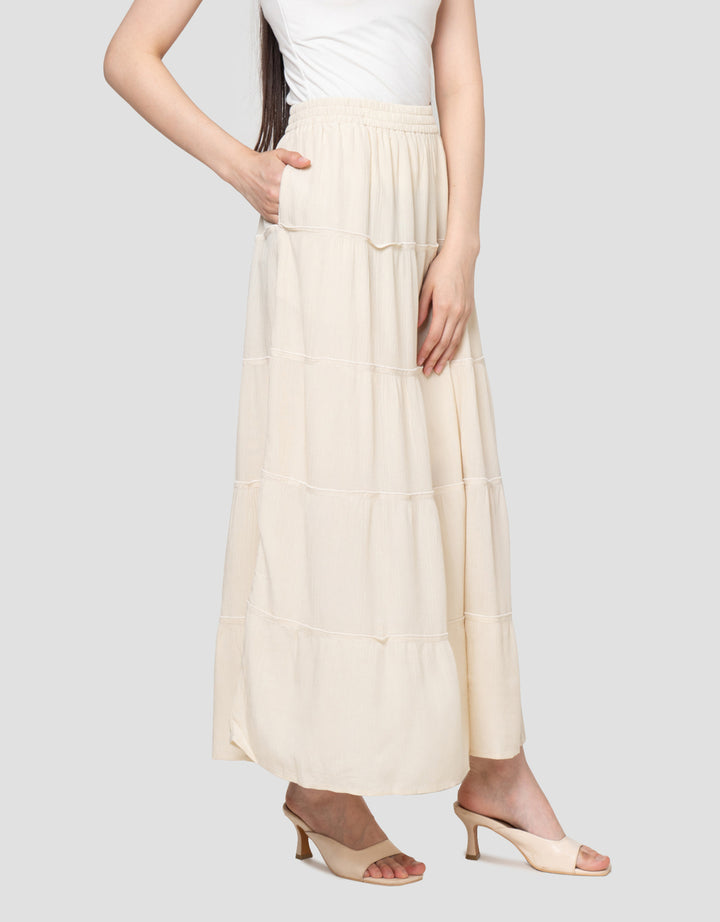 Nevada Tier Rayon Crinckle Rok Panjang Wanita