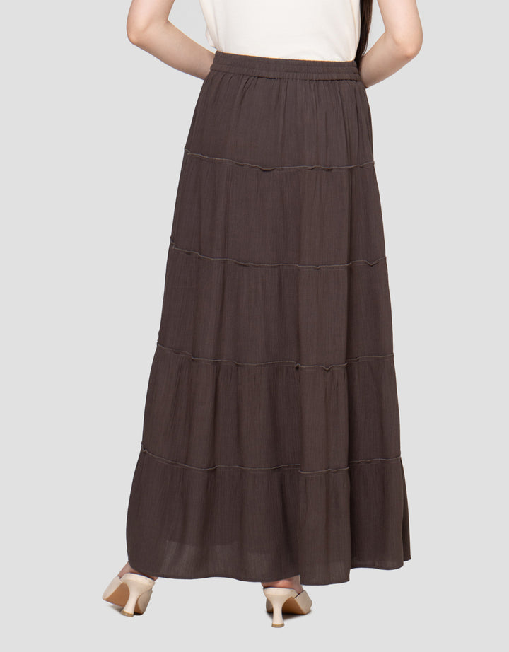 Nevada Tier Rayon Crinckle Rok Panjang Wanita