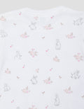 Little M Double Knit Fullprint Rabbit Jumpsuit Romper Bayi