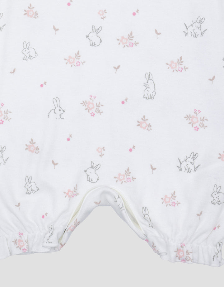 Little M Double Knit Fullprint Rabbit Jumpsuit Romper Bayi