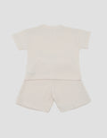 Little M Textured Drop Shoulder Baju Set Bayi