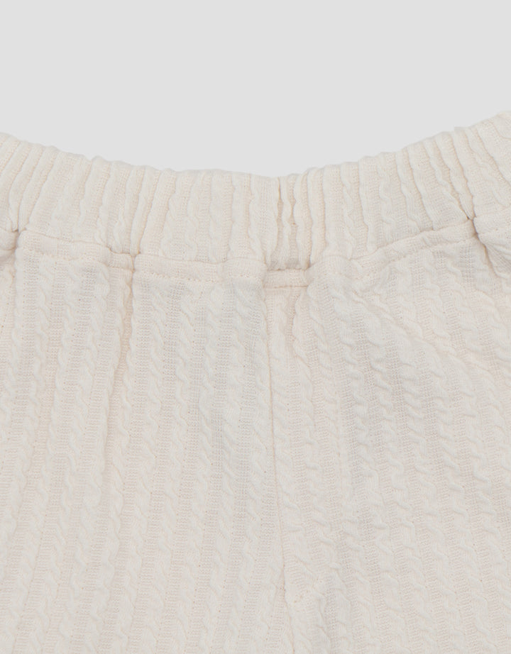 Little M Textured Drop Shoulder Baju Set Bayi