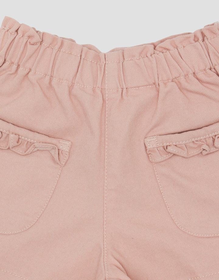 Little M Woven Twill With Bow Celana Pendek Bayi