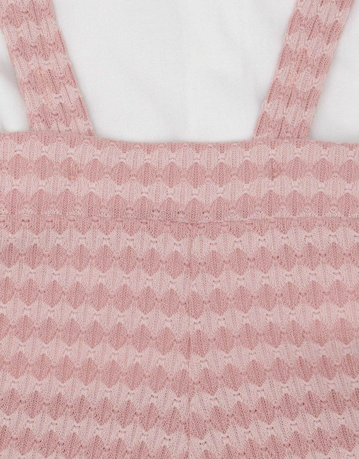 Little M Textured Ombak Jumpsuit Overall Bayi