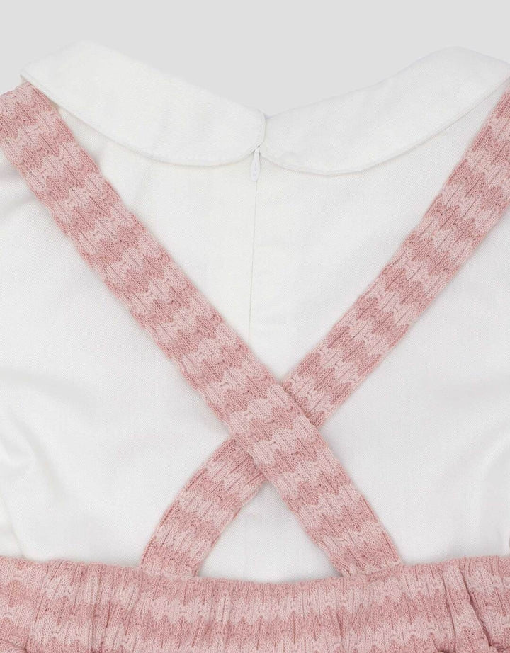 Little M Textured Ombak Jumpsuit Overall Bayi