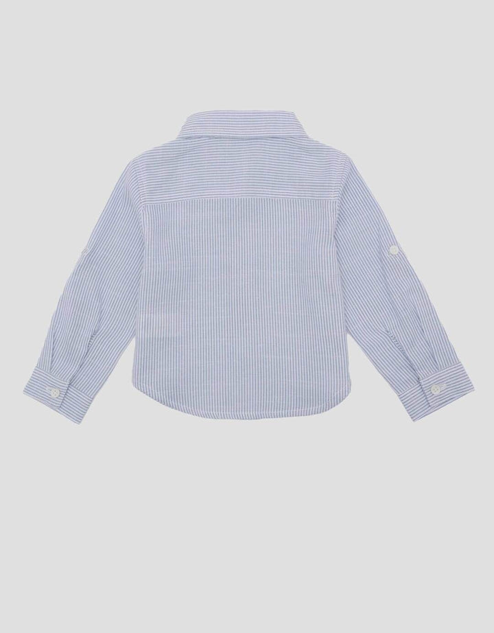 Little M Yarndyed Salur Kemeja Bayi