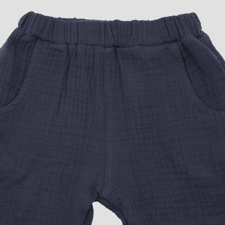 Little M Woven Cringcle With Hoodie Pakaian Set Bayi