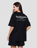 Nevada Baby Terry Stay Humble Kaos Oversize Wanita