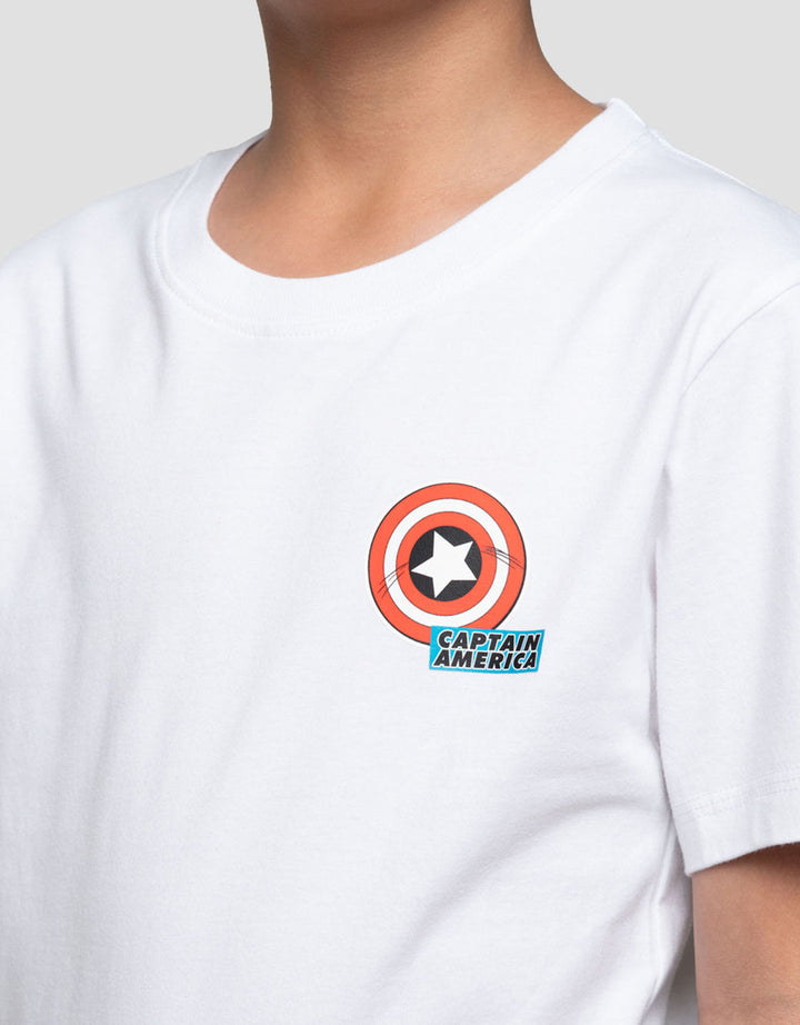 Marvel Capt America Kaos Anak Laki-laki