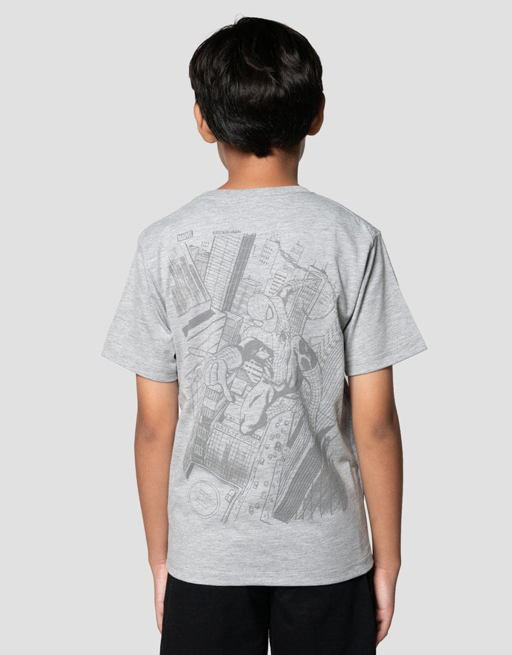 Marvel Spiderman Logo Dpn Blkg Kaos Anak Laki-laki