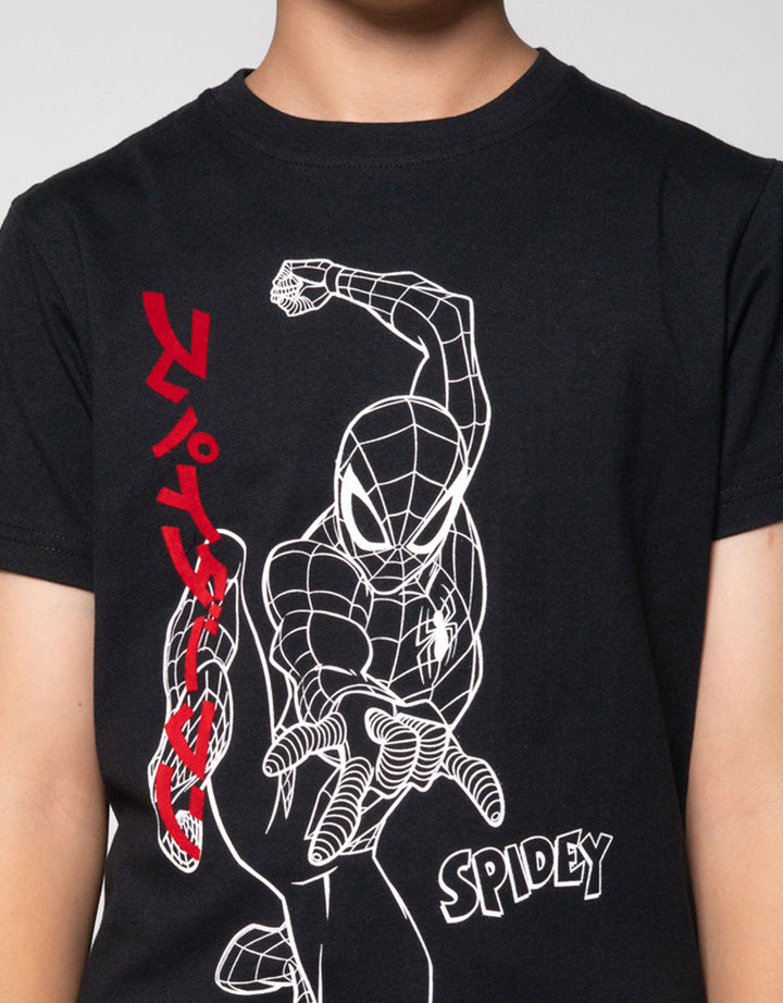 Marvel Spiderman Jump Anime Kaos Anak Laki-laki