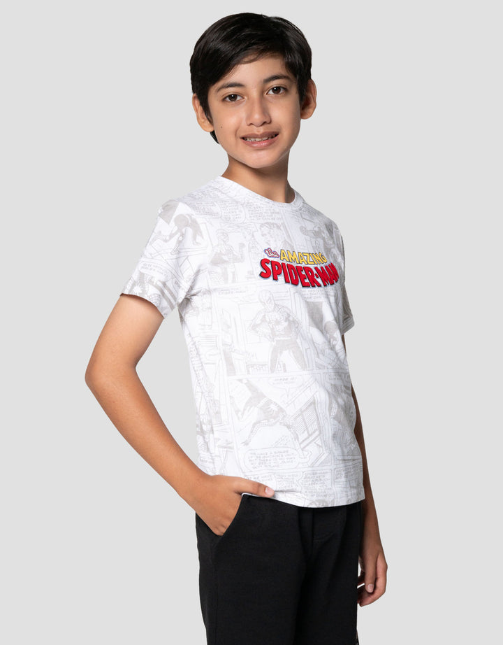 Marvel Spiderman Fp Komik Kaos Anak Laki-laki