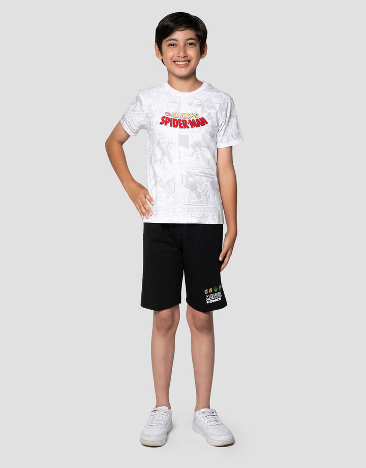 Marvel Spiderman Fp Komik Kaos Anak Laki-laki