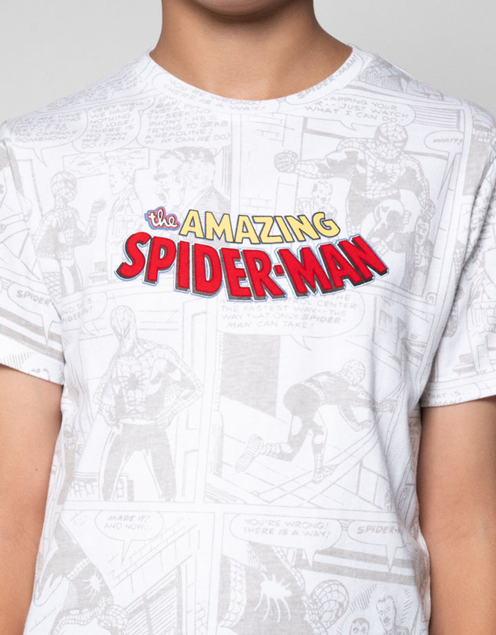 Marvel Spiderman Fp Komik Kaos Anak Laki-laki