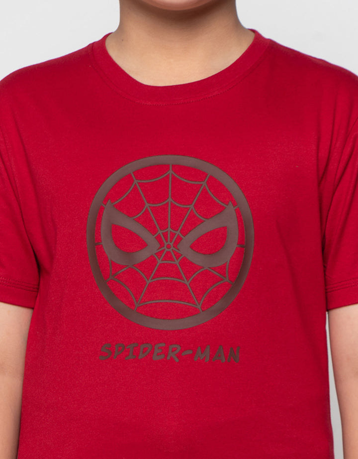 Marvel Spiderman Head Hd Print Kaos Anak Laki-laki