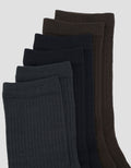 Cole 3 Pk Quarter Socks Rib Solid Color Kaus Kaki Pria