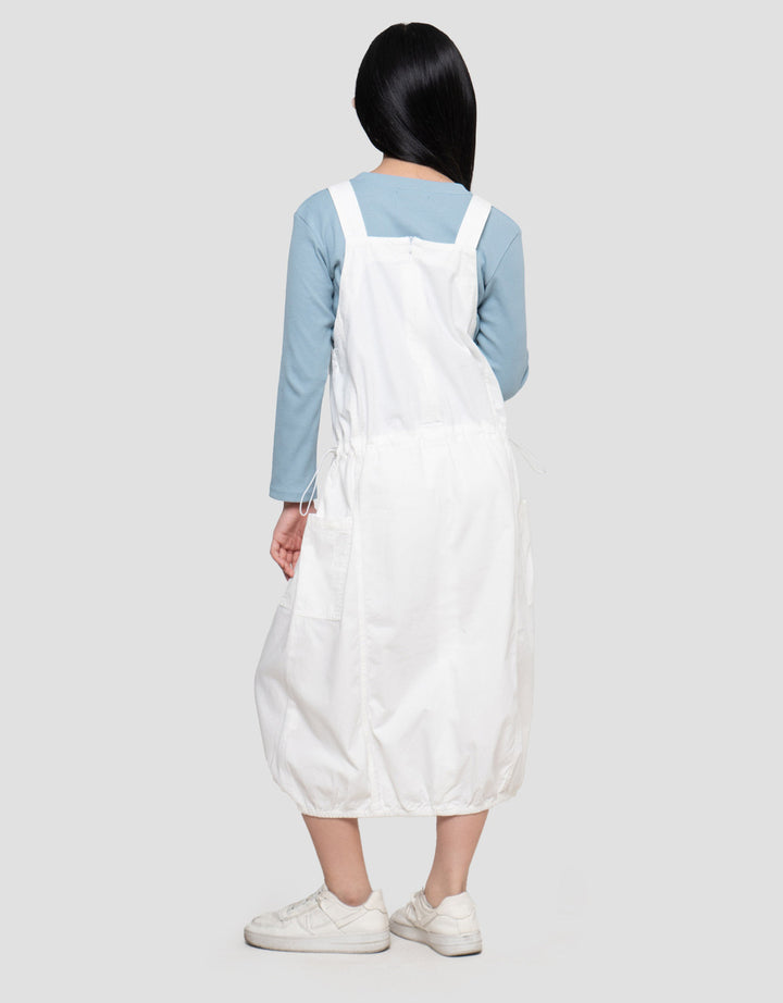 Nevada Woven Overall Pinggang Stopper Maxi Dress Anak Perempuan