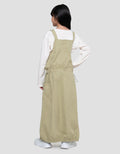 Nevada Woven Overall Pinggang Stopper Maxi Dress Anak Perempuan