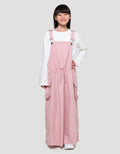Nevada Woven Overall Kantong Kargo Maxi Dress Anak Perempuan