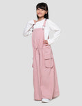 Nevada Woven Overall Kantong Kargo Maxi Dress Anak Perempuan