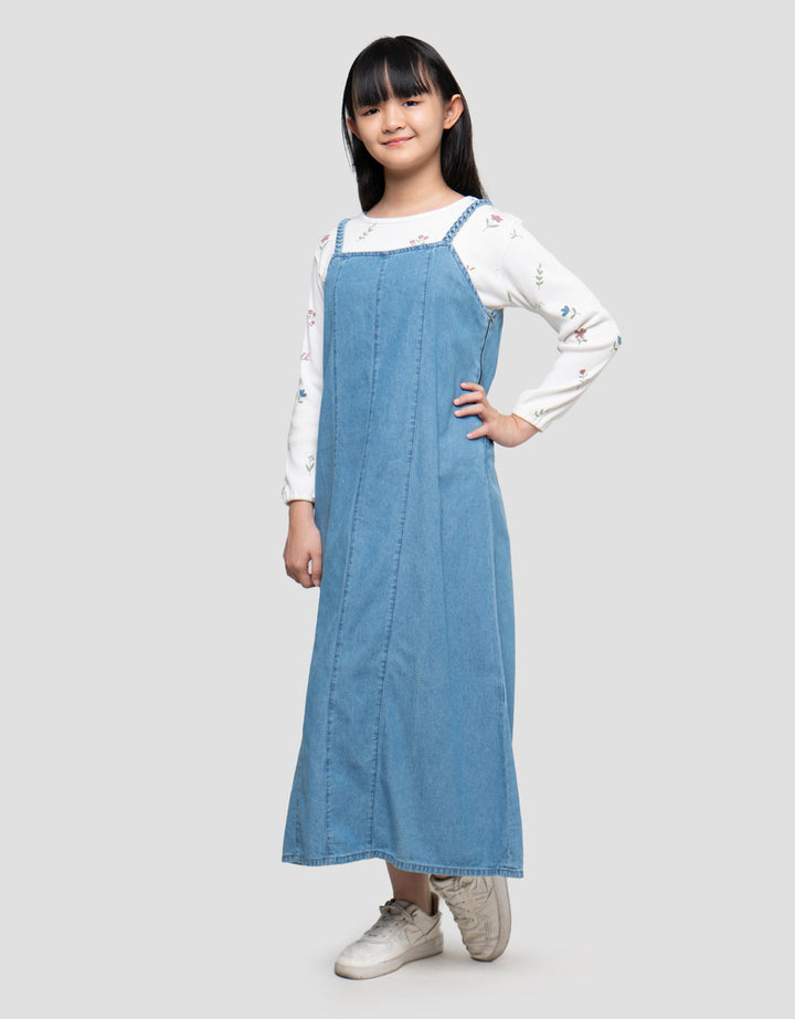 Nevada Tali Kepang Dress Overall Anak Perempuan