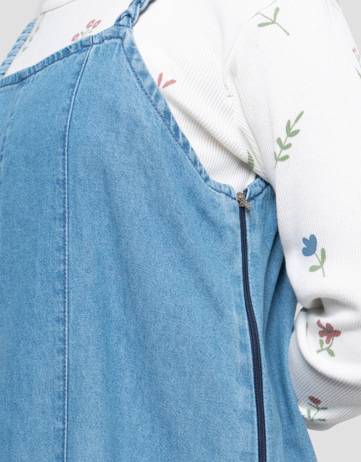 Nevada Tali Kepang Dress Overall Anak Perempuan