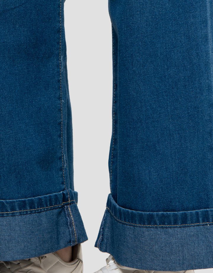 Nevada Bawah Lipat Celana Denim Anak Perempuan